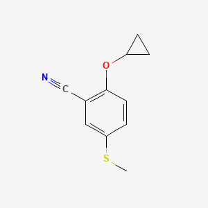 2-Cyclopropoxy-5-(methylthio)benzonitrile