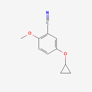 molecular formula C11H11NO2 B14813896 5-Cyclopropoxy-2-methoxybenzonitrile 