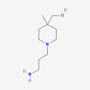 molecular formula C10H22N2O B1481390 (1-(3-Aminopropyl)-4-methylpiperidin-4-yl)methanol CAS No. 1999788-07-6