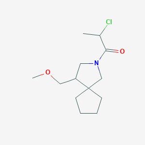 molecular formula C13H22ClNO2 B1481392 2-Chloro-1-(4-(methoxymethyl)-2-azaspiro[4.4]nonan-2-yl)propan-1-one CAS No. 2097994-71-1