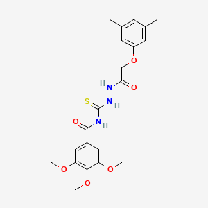 N-({2-[(3,5-dimethylphenoxy)acetyl]hydrazino}carbonothioyl)-3,4,5-trimethoxybenzamide