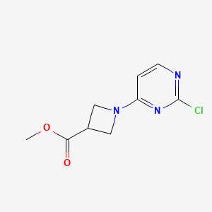 molecular formula C9H10ClN3O2 B1481397 Methyl 1-(2-chloropyrimidin-4-yl)azetidine-3-carboxylate CAS No. 2081938-75-0