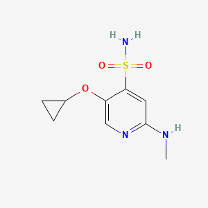 molecular formula C9H13N3O3S B14813978 5-Cyclopropoxy-2-(methylamino)pyridine-4-sulfonamide 