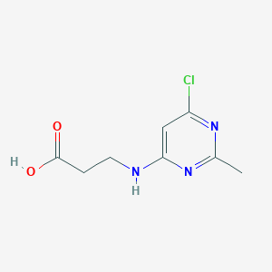 molecular formula C8H10ClN3O2 B1481398 3-((6-氯-2-甲基嘧啶-4-基)氨基)丙酸 CAS No. 1862566-95-7