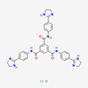 1-N,3-N,5-N-tris[4-(4,5-dihydro-1H-imidazol-2-yl)phenyl]benzene-1,3,5-tricarboxamide;hydrochloride