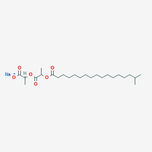 molecular formula C24H43NaO6 B148140 Sodium isostearoyl-2-lactylate CAS No. 66988-04-3