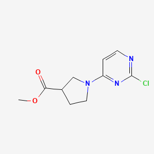 molecular formula C10H12ClN3O2 B1481400 Methyl 1-(2-chloropyrimidin-4-yl)pyrrolidine-3-carboxylate CAS No. 1289058-78-1