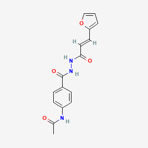 N-[4-({2-[(2E)-3-(furan-2-yl)prop-2-enoyl]hydrazinyl}carbonyl)phenyl]acetamide