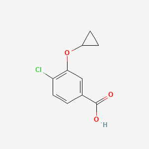 molecular formula C10H9ClO3 B14814008 4-Chloro-3-cyclopropoxybenzoic acid 