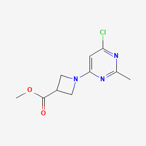 molecular formula C10H12ClN3O2 B1481402 Methyl 1-(6-chloro-2-methylpyrimidin-4-yl)azetidine-3-carboxylate CAS No. 2091607-07-5