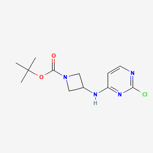 molecular formula C12H17ClN4O2 B1481406 Tert-butyl 3-((2-chloropyrimidin-4-yl)amino)azetidine-1-carboxylate CAS No. 1341036-30-3