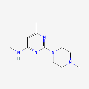 molecular formula C11H19N5 B14814096 N,6-dimethyl-2-(4-methylpiperazin-1-yl)pyrimidin-4-amine 