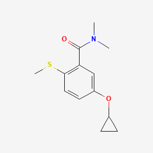 molecular formula C13H17NO2S B14814102 5-Cyclopropoxy-N,N-dimethyl-2-(methylthio)benzamide 