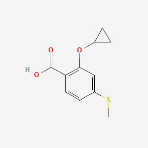 2-Cyclopropoxy-4-(methylthio)benzoic acid