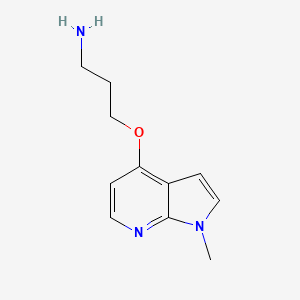 {3-[(1-methyl-1H-pyrrolo[2,3-b]pyridin-4-yl)oxy]propyl}amine