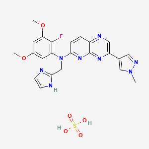 N-(2-Fluoro-3,5-dimethoxyphenyl)-N-(1H-imidazol-2-ylmethyl)-3-(1-methyl-1H-pyrazol-4-yl)pyrido[2,3-b]pyrazin-6-amine, sulfate