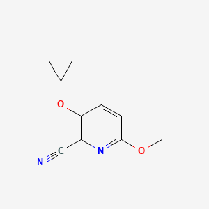 molecular formula C10H10N2O2 B14814171 3-Cyclopropoxy-6-methoxypicolinonitrile 