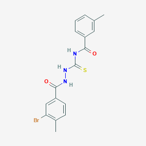 molecular formula C17H16BrN3O2S B14814215 N-({2-[(3-bromo-4-methylphenyl)carbonyl]hydrazinyl}carbonothioyl)-3-methylbenzamide 