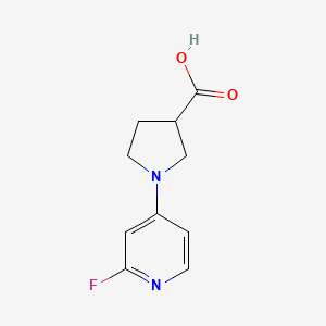 molecular formula C10H11FN2O2 B1481422 1-(2-氟吡啶-4-基)吡咯烷-3-羧酸 CAS No. 2092724-33-7