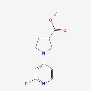 molecular formula C11H13FN2O2 B1481423 Methyl 1-(2-fluoropyridin-4-yl)pyrrolidine-3-carboxylate CAS No. 2098072-92-3