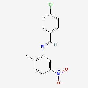 N-[(E)-(4-chlorophenyl)methylidene]-2-methyl-5-nitroaniline