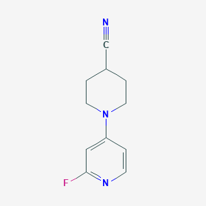 molecular formula C11H12FN3 B1481425 1-(2-Fluoropyridin-4-yl)piperidine-4-carbonitrile CAS No. 2097960-23-9