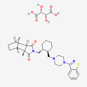 (3aS,4R,7S,7aR)-2-(((1R,2R)-2-((4-(Benzo[d]isothiazol-3-yl)piperazin-1-yl)methyl)cyclohexyl)methyl)-3a-methylhexahydro-1H-4,7-methanoisoindole-1,3(2H)-dione (2R,3R)-2,3-dihydroxysuccinate