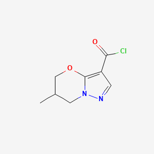 6-methyl-6,7-dihydro-5H-pyrazolo[5,1-b][1,3]oxazine-3-carbonyl chloride