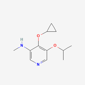 molecular formula C12H18N2O2 B14814283 4-Cyclopropoxy-5-isopropoxy-N-methylpyridin-3-amine 