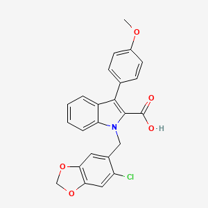 1-(2-Chloro-4,5-methylenedioxybenzyl)-3-(4-methoxyphenyl)indole-2-carboxylic acid