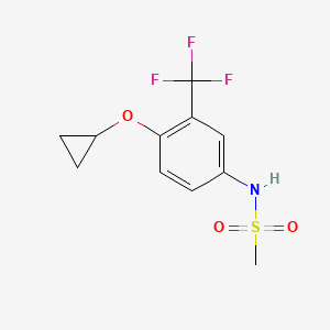 molecular formula C11H12F3NO3S B14814370 N-(4-Cyclopropoxy-3-(trifluoromethyl)phenyl)methanesulfonamide 