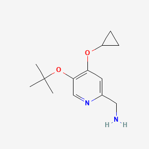 (5-Tert-butoxy-4-cyclopropoxypyridin-2-YL)methanamine