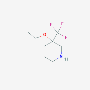 molecular formula C8H14F3NO B1481438 3-Ethoxy-3-(trifluoromethyl)piperidine CAS No. 2090949-76-9