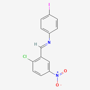 N-[(E)-(2-chloro-5-nitrophenyl)methylidene]-4-iodoaniline