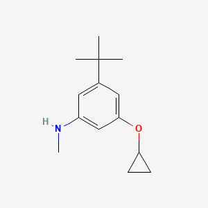 molecular formula C14H21NO B14814401 3-Tert-butyl-5-cyclopropoxy-N-methylaniline CAS No. 1243404-95-6