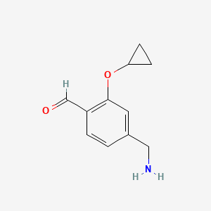 4-(Aminomethyl)-2-cyclopropoxybenzaldehyde