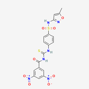 N-({4-[(5-methyl-1,2-oxazol-3-yl)sulfamoyl]phenyl}carbamothioyl)-3,5-dinitrobenzamide