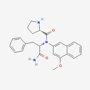 (2S)-N-[(2S)-1-amino-1-oxo-3-phenylpropan-2-yl]-N-(4-methoxynaphthalen-2-yl)pyrrolidine-2-carboxamide