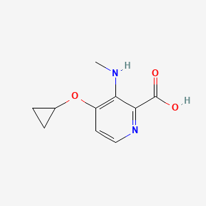 molecular formula C10H12N2O3 B14814461 4-Cyclopropoxy-3-(methylamino)picolinic acid 