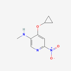 4-Cyclopropoxy-N-methyl-6-nitropyridin-3-amine