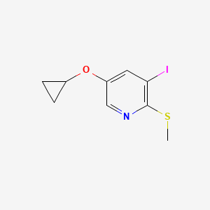 5-Cyclopropoxy-3-iodo-2-(methylthio)pyridine