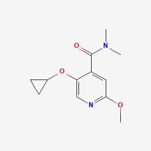 molecular formula C12H16N2O3 B14814478 5-Cyclopropoxy-2-methoxy-N,N-dimethylisonicotinamide 