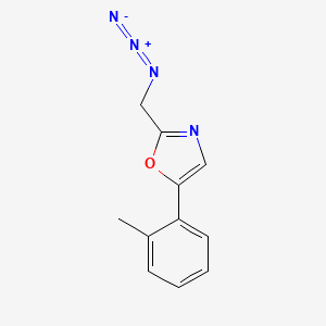 molecular formula C11H10N4O B1481451 2-(叠氮甲基)-5-(邻甲苯基)恶唑 CAS No. 2098112-64-0