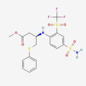 (R)-methyl 4-(phenylthio)-3-(4-sulfamoyl-2-(trifluoromethylsulfonyl)phenylamino)butanoate