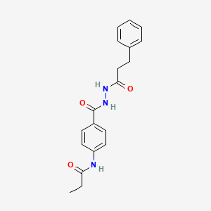 Propanamide, N-[4-(1-oxo-2-phenylethylhydrazinocarbonyl)phenyl]-