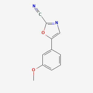 molecular formula C11H8N2O2 B1481455 5-(3-Methoxyphenyl)oxazole-2-carbonitrile CAS No. 2097963-64-7