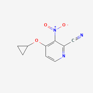 4-Cyclopropoxy-3-nitropicolinonitrile