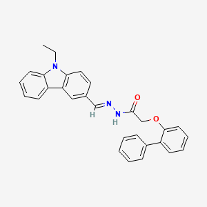 2-(biphenyl-2-yloxy)-N'-[(E)-(9-ethyl-9H-carbazol-3-yl)methylidene]acetohydrazide