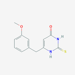 molecular formula C12H12N2O2S B1481460 6-(3-甲氧基苄基)-2-硫代-2,3-二氢嘧啶-4(1H)-酮 CAS No. 2098122-54-2
