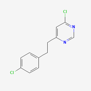 molecular formula C12H10Cl2N2 B1481461 4-氯-6-(4-氯苯乙基)嘧啶 CAS No. 2092720-77-7